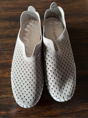 Ilse Jacobsen women’s Slip-On Perforated Loafers - Light Gray